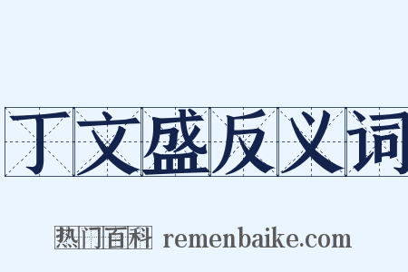 丁文盛反义词是什么意思的图片